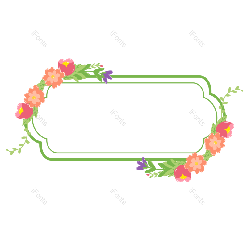 叶子图片,边框元素,春游PNG,花朵免抠素材